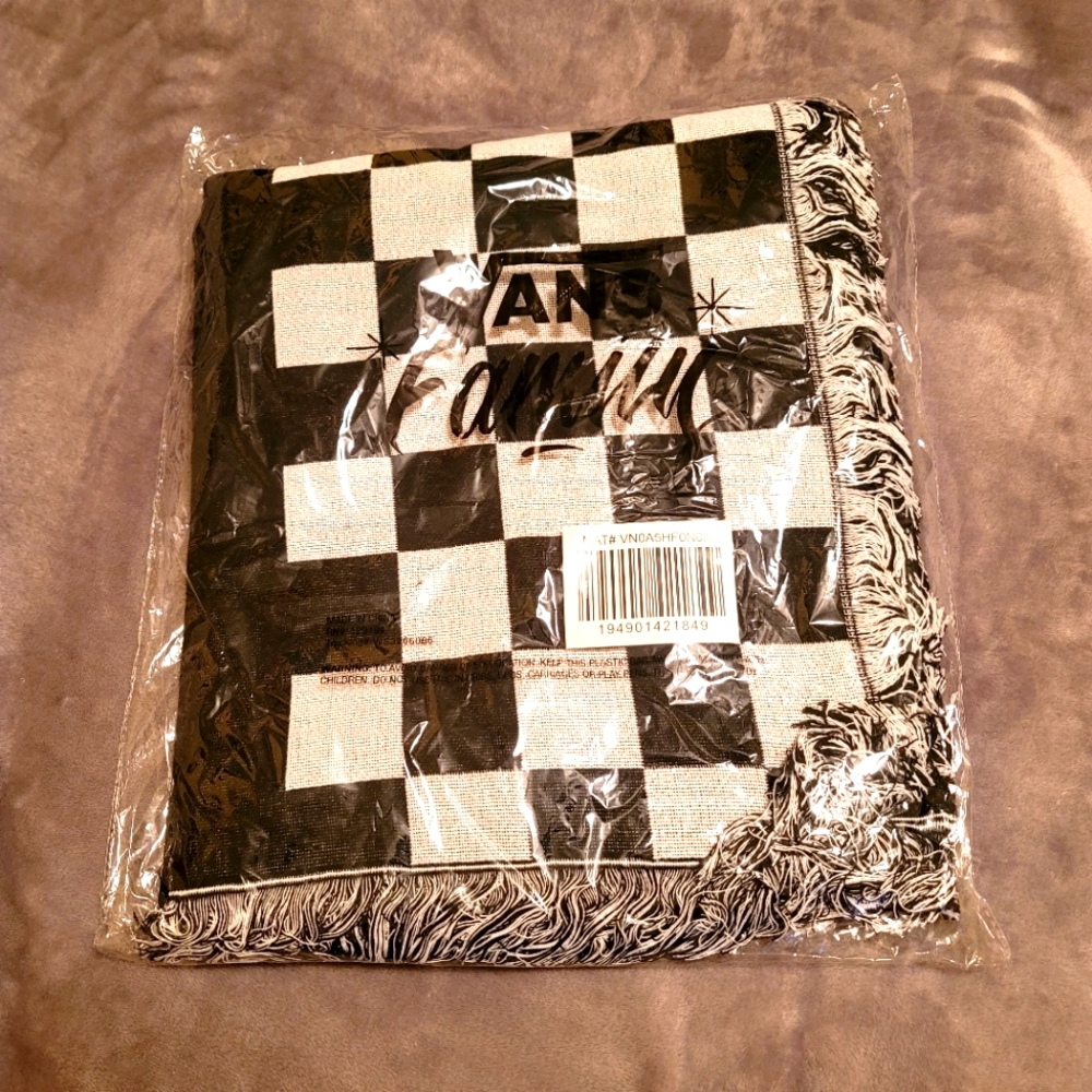 Brand New Vans Shoes Throw Blanket Checkerboard
